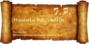 Theobald Pázmán névjegykártya